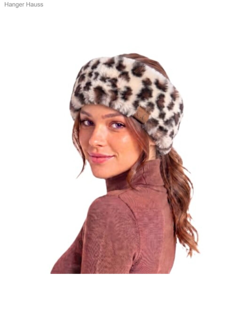 Faux Fur Sherpa Lined Ear Warmer Headband Adjustable